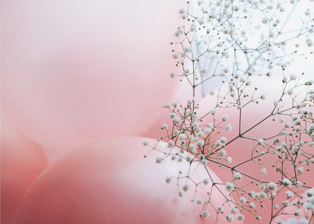Bloemen en ballonnen | Behang