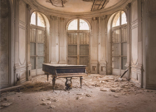 Piano in verval | Behang