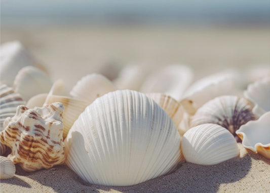 Schelpen aan zee | Behang
