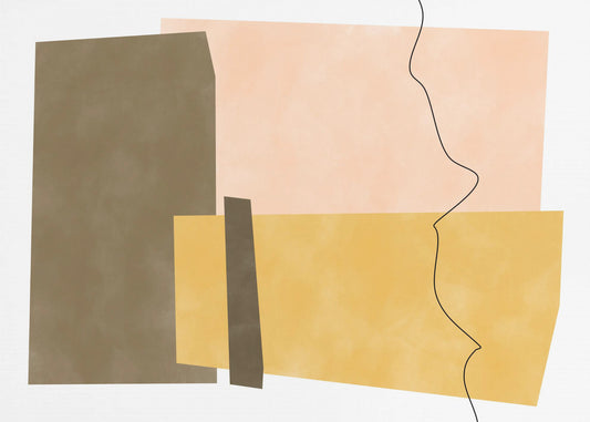 Geometrische vormen in aardse tinten | Behang