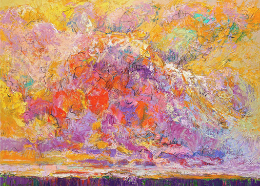 Expressionistisch kleurrijk abstract | Behang