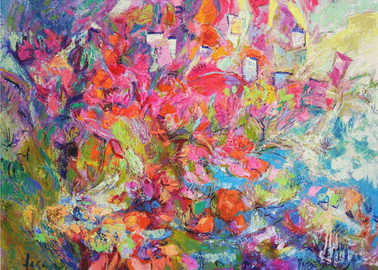 Luminous Petal Cascade | Canvas