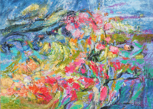 Expressionistisch kleurrijk abstract | Poster