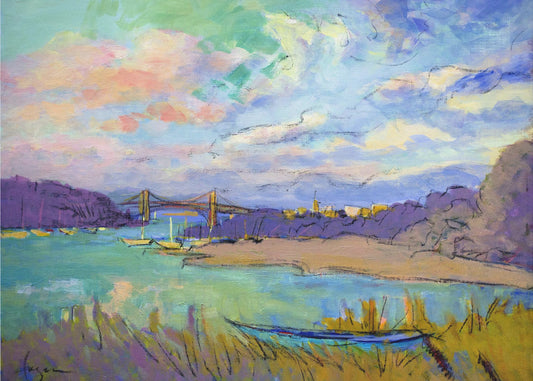 Serene River Skies | Canvas