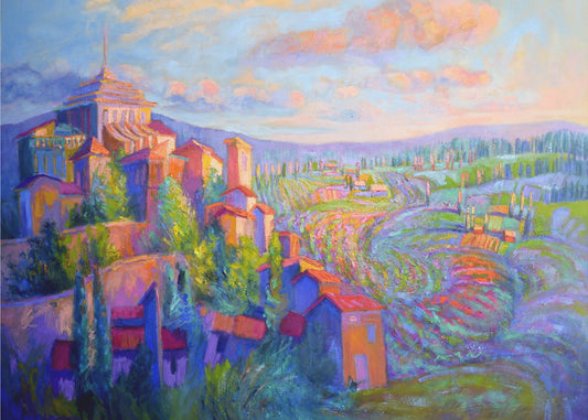 Vibrant Hillside Dawn | Canvas