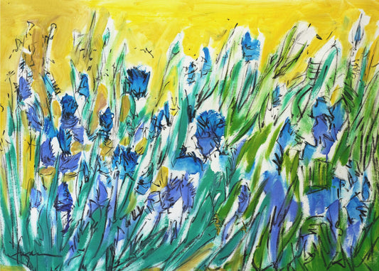 Burst of Blue Blooms | Canvas