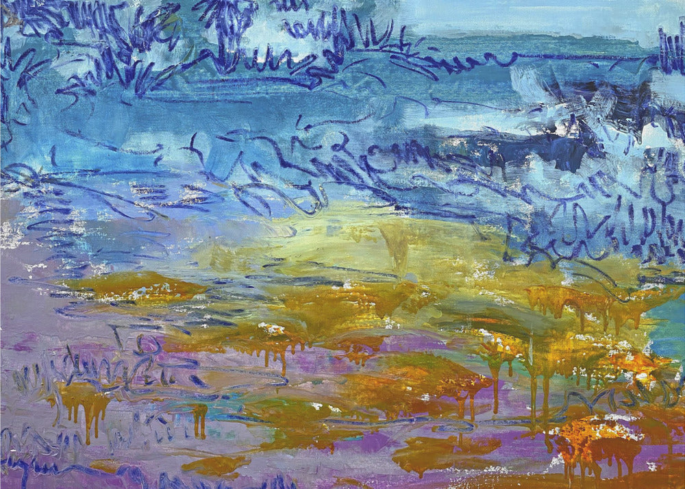 Expressionistisch kleurrijk abstract | Canvas