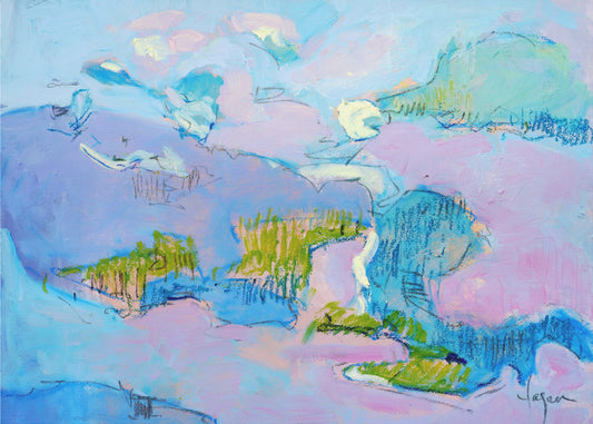 Abstract Pink Landscape | Canvas