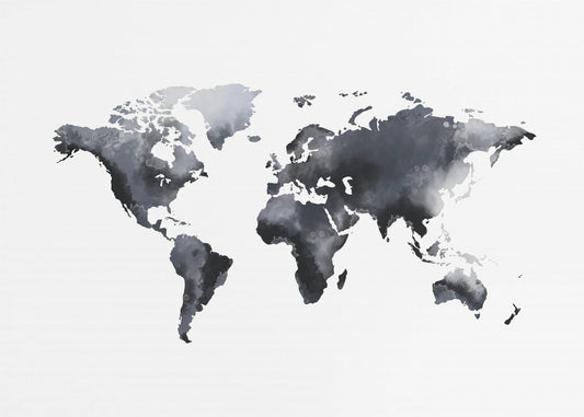 Dromerige wereldkaart | Canvas