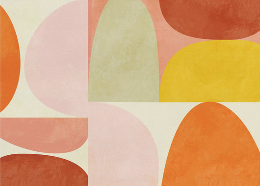 Warme pastelgeometrie | Poster