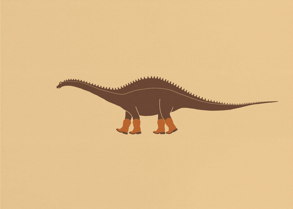 Rebbachisaurus Reba de Cowgirl Dinosaur Textuur | Canvas