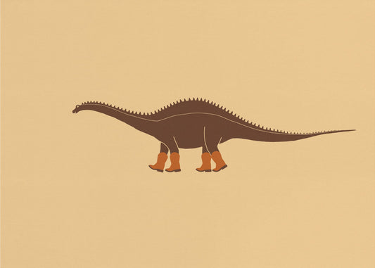 Rebbachisaurus Reba de Cowgirl Dinosaur Textuur | Canvas