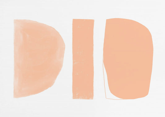 Abstract Shapes Peach | Canvas