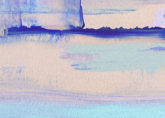 Pastel Colors Blended With Vibrant Blues | Canvas