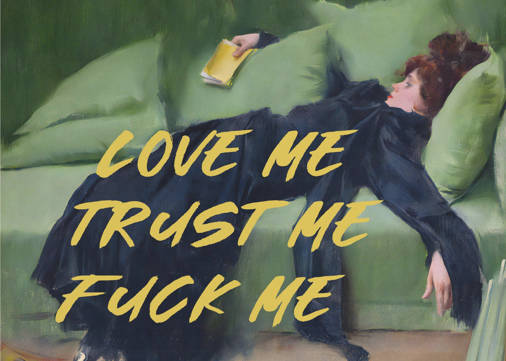 Hou van me, vertrouw me, neuk me / Gele versie | Poster
