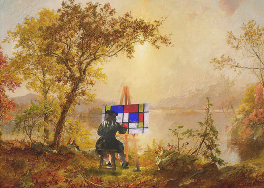 Kubistisch landschap | Poster
