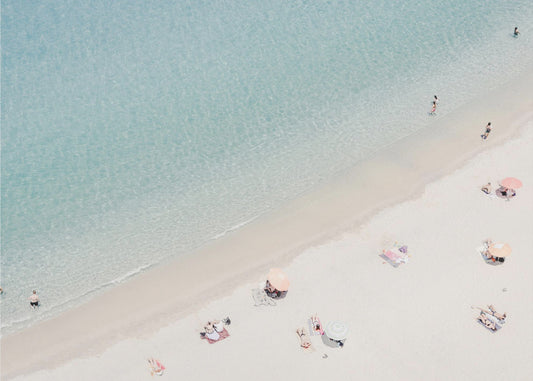 Luchtfoto van het strand | Poster