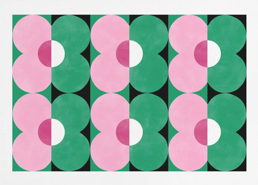 Bloemengeometrievormen | Poster
