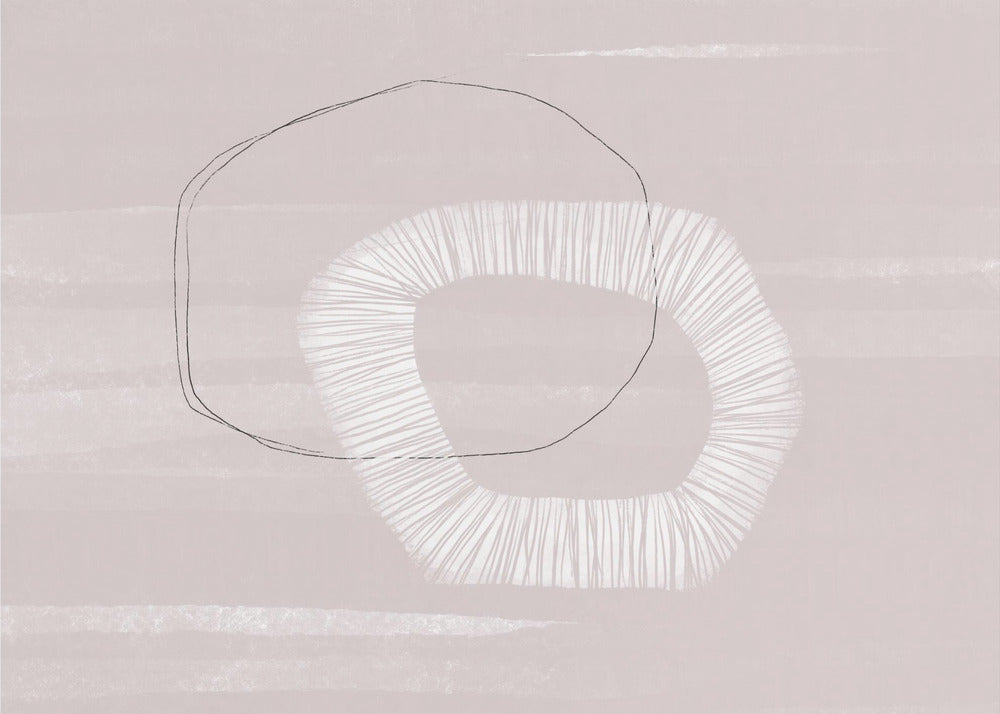 Zachte geometrische dans | Behang