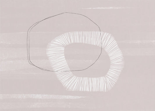 Zachte geometrische dans | Behang
