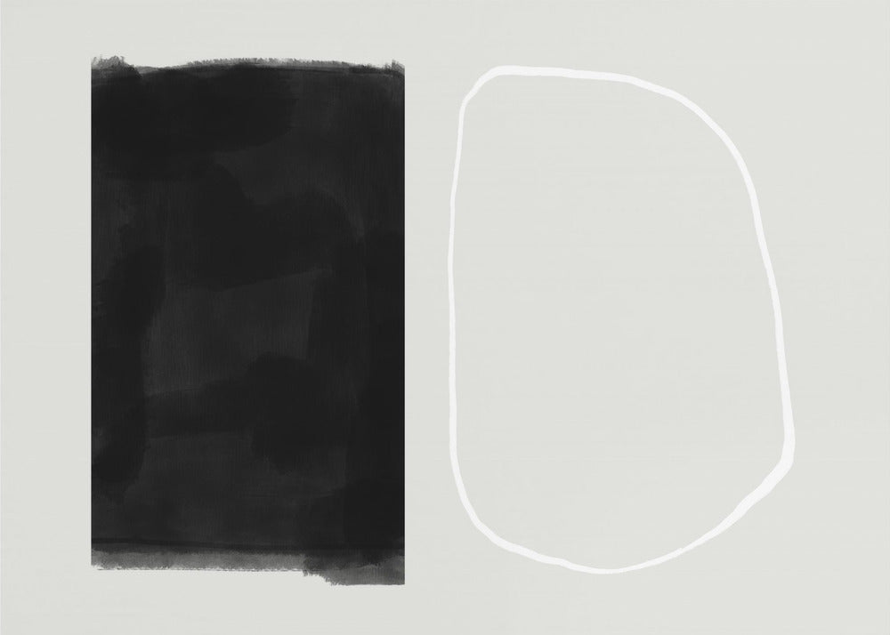 Solid Black Rectangular Shape | Canvas