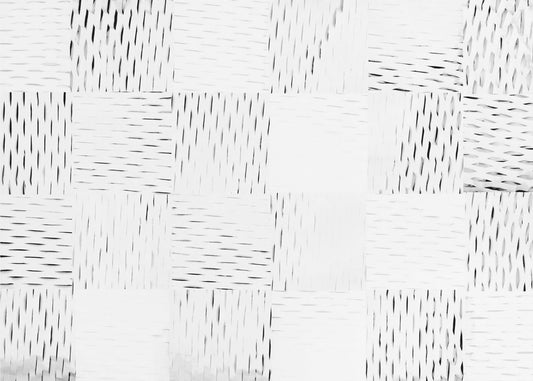 Witte Geweven Blokken 4 | Poster
