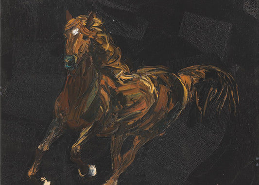 Een bruin paard | Poster