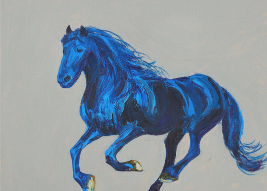 Een blauw paard | Poster