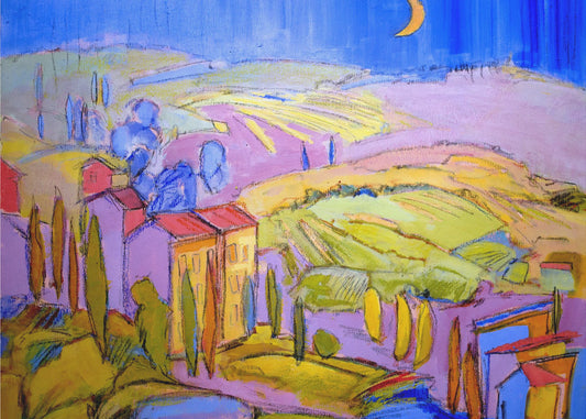 Maanverlicht platteland | Poster