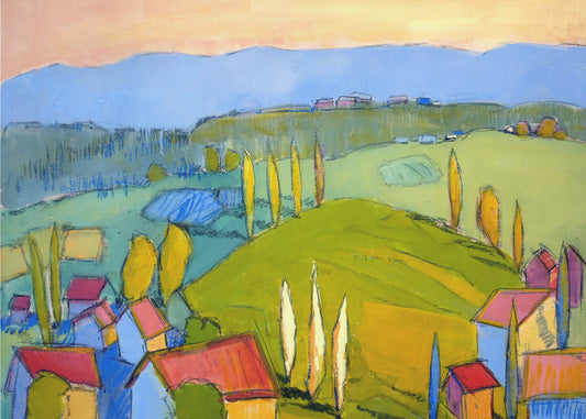 Colorful Hillscape | Canvas