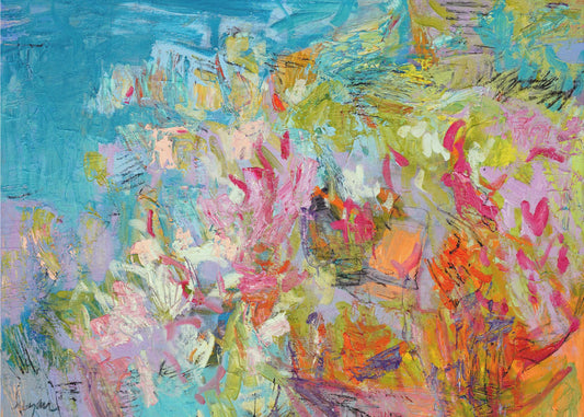 Levendige lentewerveling | Canvas