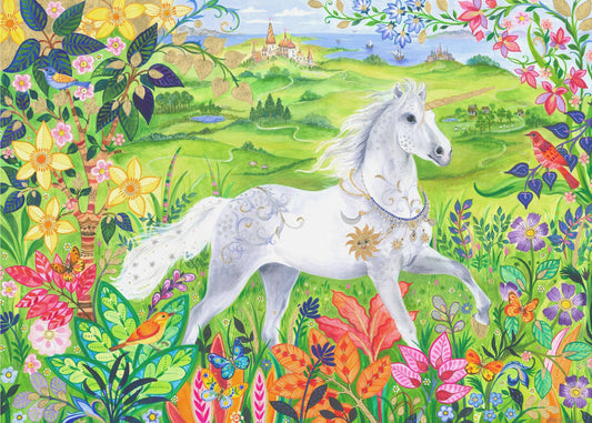 Majestueus wit paard | Canvas