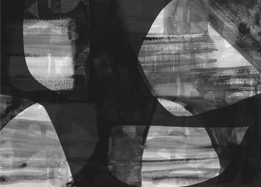 Abstracte zwarte nachtvormen 4 | Poster
