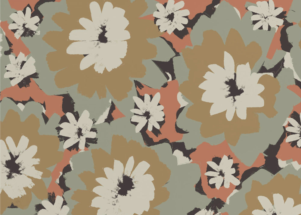 Gedurfde bloemensymfonie | Behang