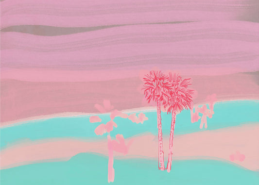 Zonsondergang op het strand van Sicilië | Canvas