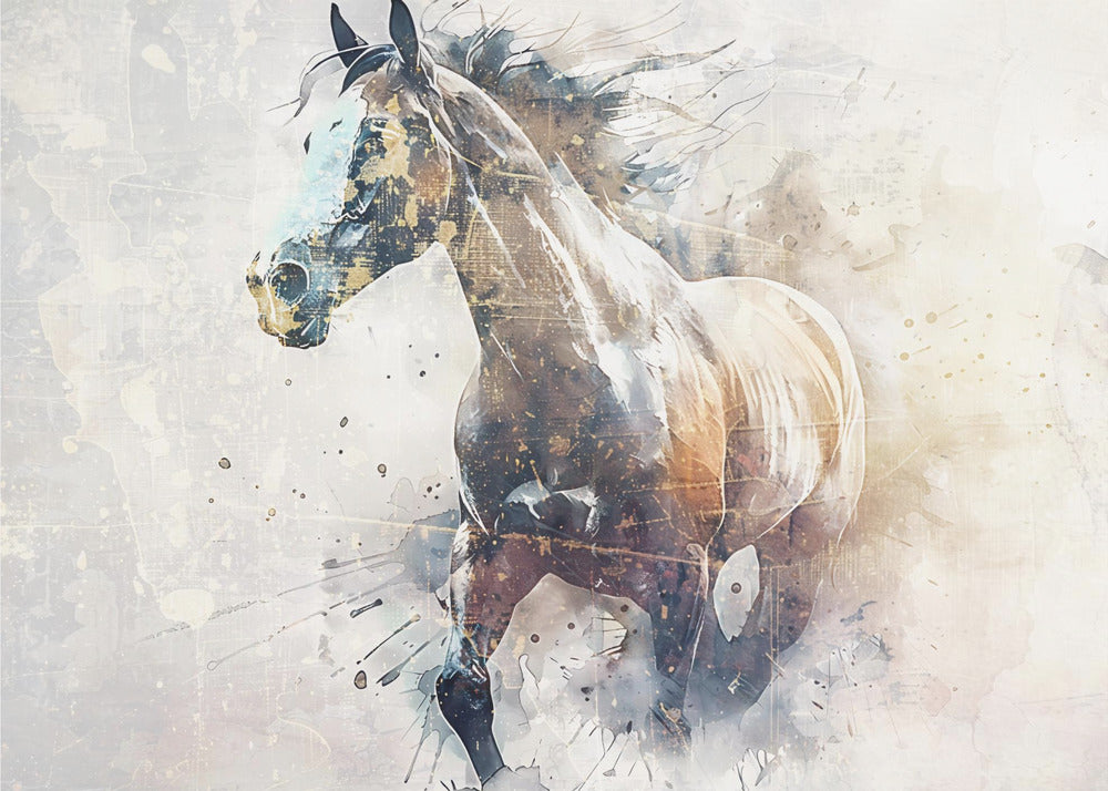 Paardendier Vintage Kunstillustratie Muurkunst 09 | Poster