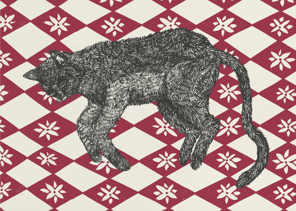 Slapende kat I | Canvas