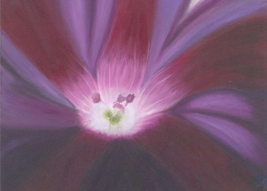 Purple Flower Oil on Canvas | Poster