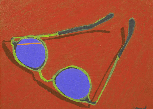 Zonnebril op rood | Poster