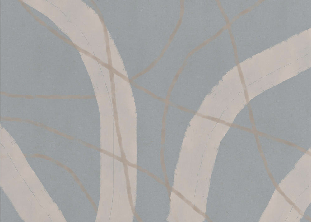 Neutrale abstracte aquarel. Minimalistisch in pastelkleuren nr. 4 | Behang