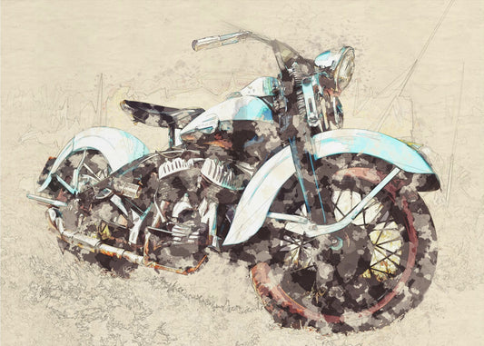Oude Motorfiets | Canvas
