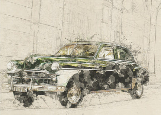 Retro Auto | Canvas