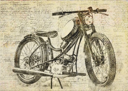 oude motorfiets | Canvas