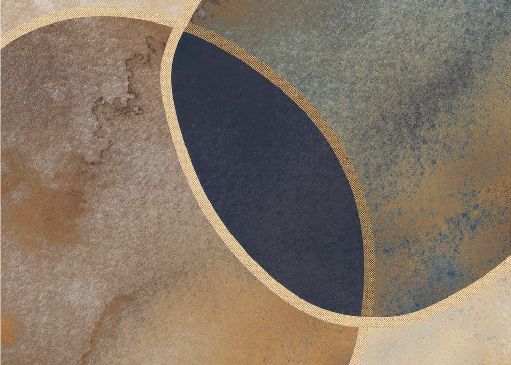 Abstracte cirkels met goud 1 | Behang