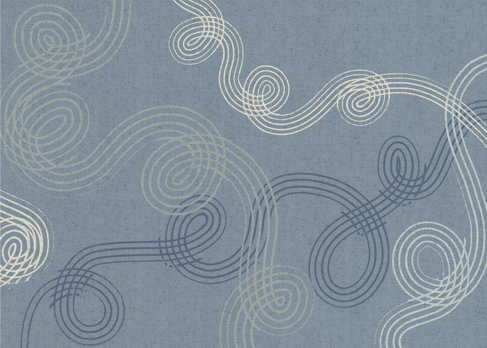 kalmerende essentials loops gedempt blauw | Behang