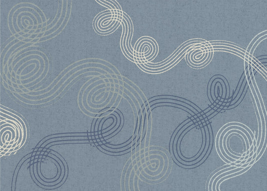kalmerende essentials loops gedempt blauw | Behang