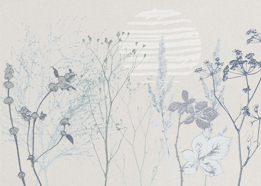 Plantaardige kalmerende sfeer zachtblauw | Canvas