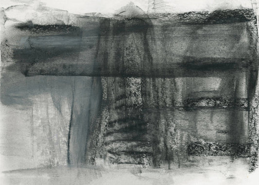 Abstract Houtskool Monochroom 1 | Canvas