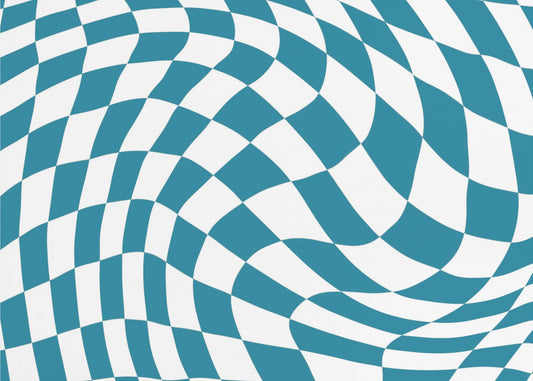 Blauw schaakbord | Poster
