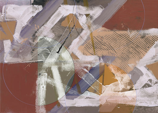 Abstracte cirkels en texturen 1 | Canvas